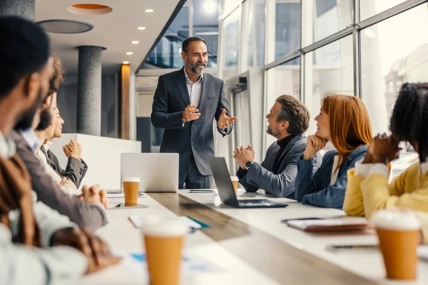 Business professionals in a meeting
