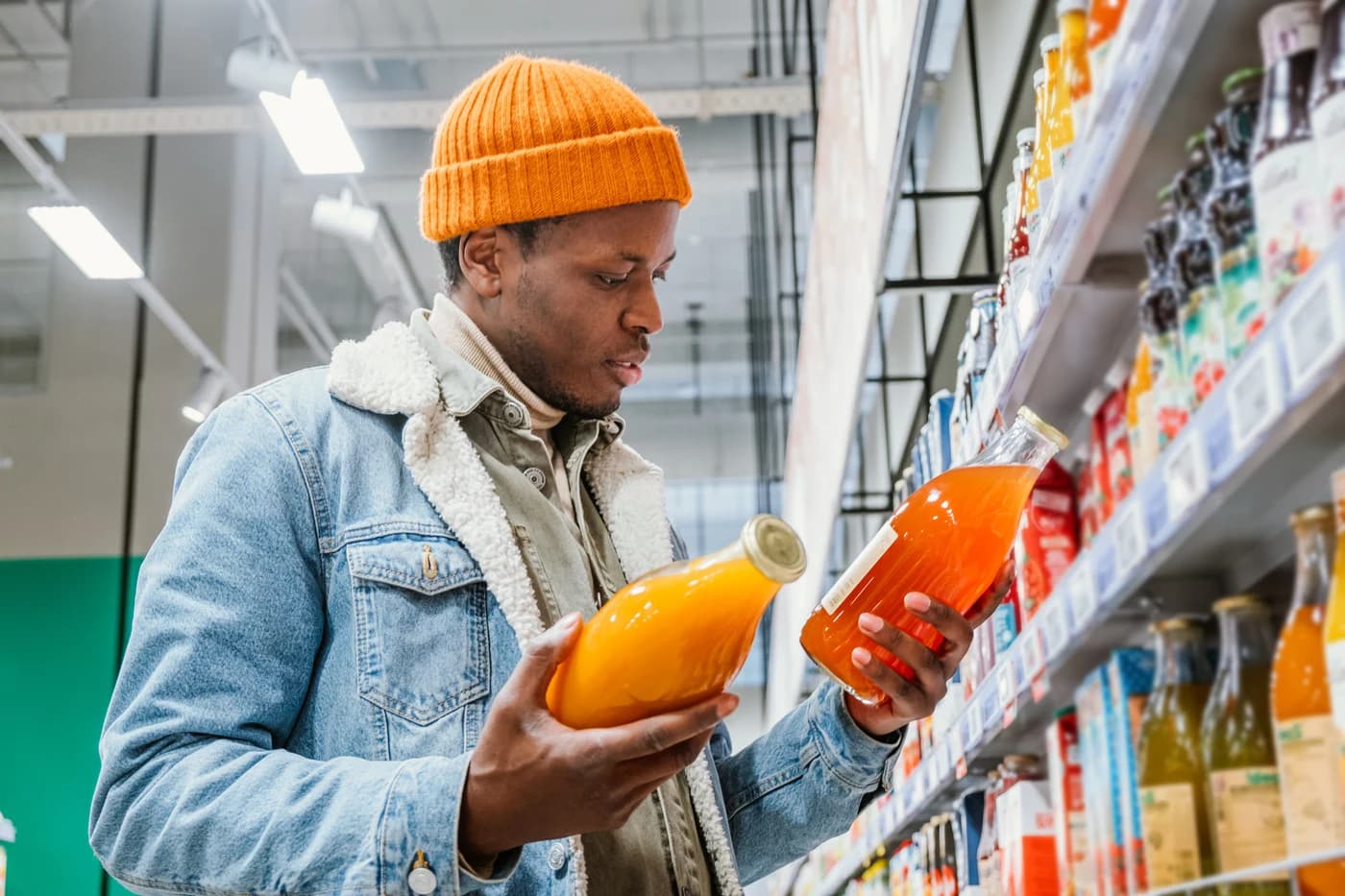 Consumer shopping in a store
